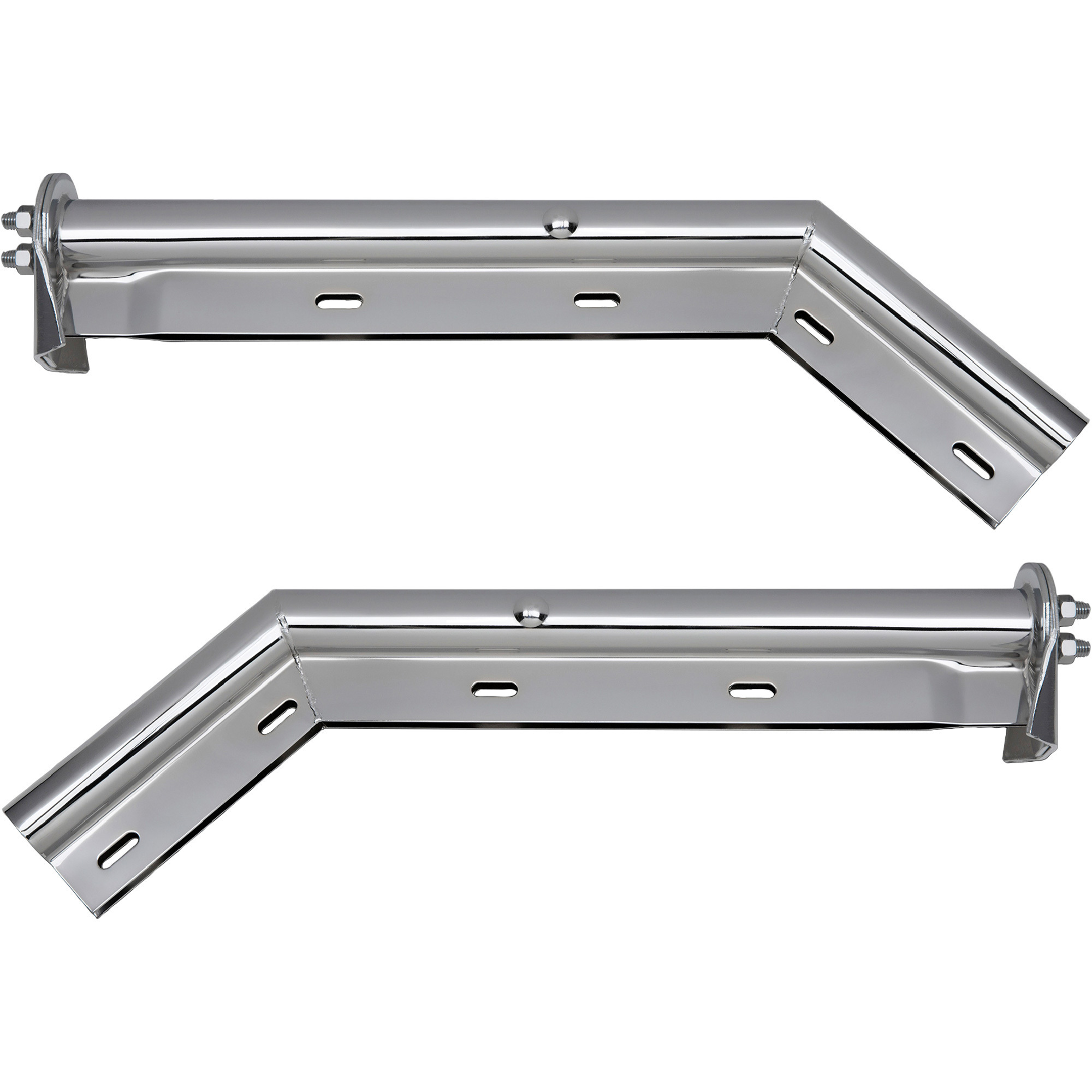 Roadmaster Semi-Truck Mud Flap Hanger, Pair, Chrome, 27 1/2in., Model# 0648-SL